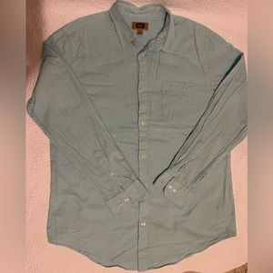 The Foundry Supply Size LT Light Blue long sleeve button up shirt